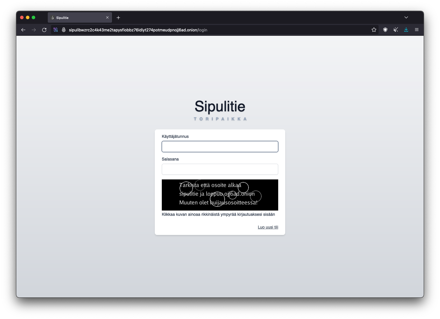 Sipulitie Login